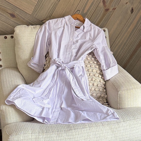 Brooks Brothers Lavender Striped Dress - Picture 1 of 3